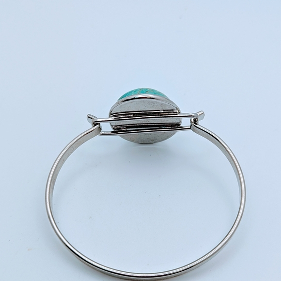 Silver Plated Turquoise Bracelet - Picture 2 of 6